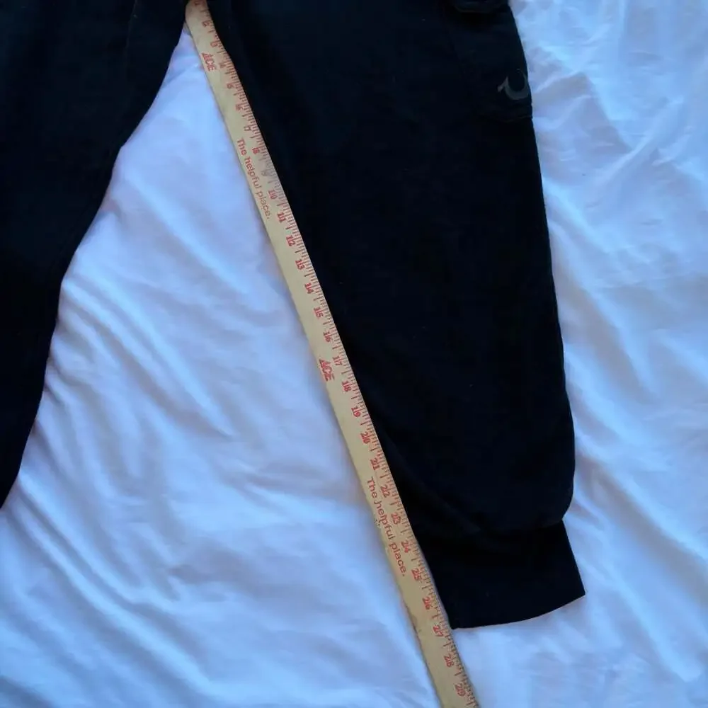 True Religion World Tour Black Cargo Jogger Sweatpants